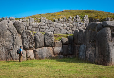 Huge Inca walls at Sacsayhuaman above Cusco
