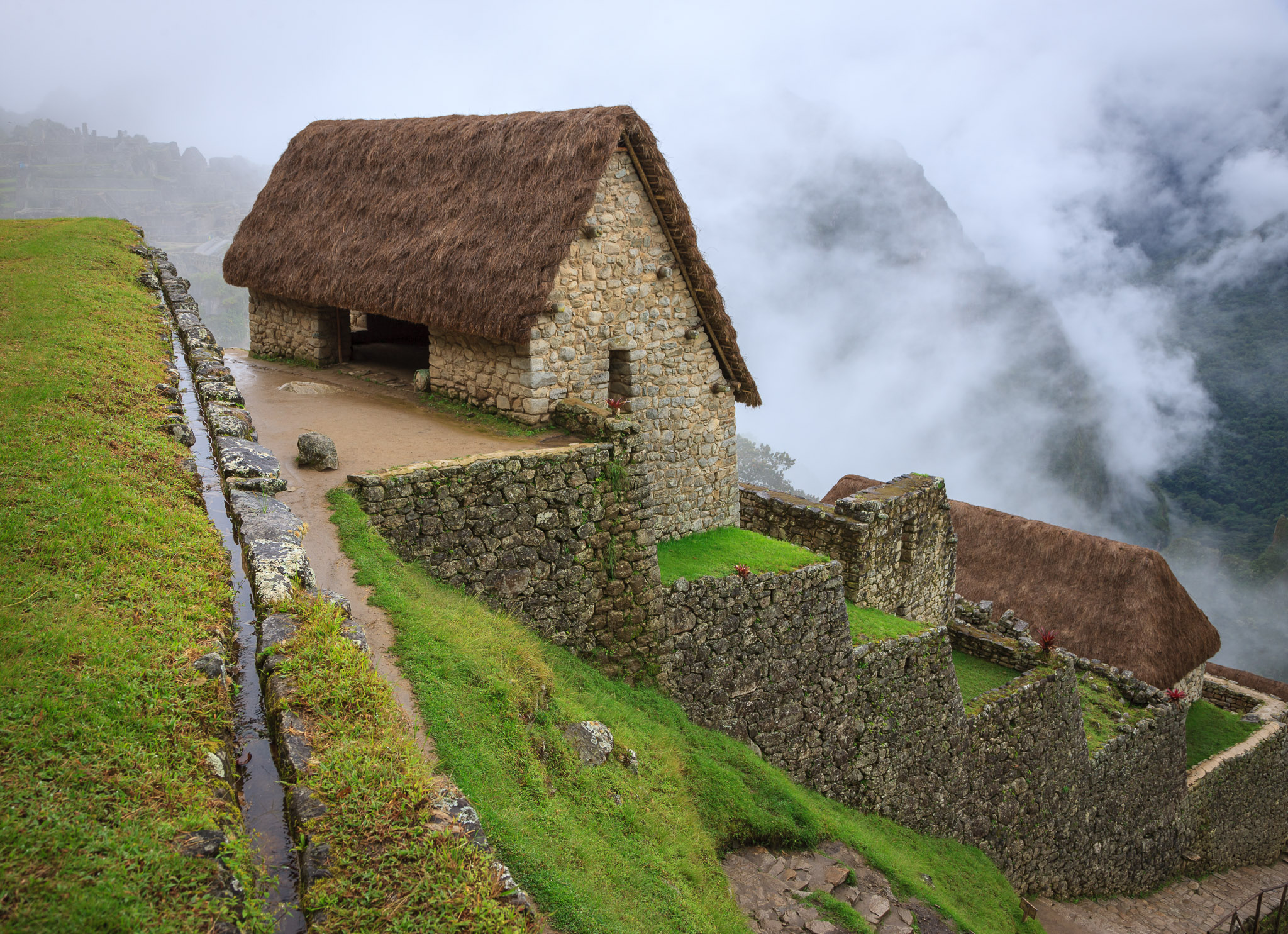 Machu Picchu terracing & water canal