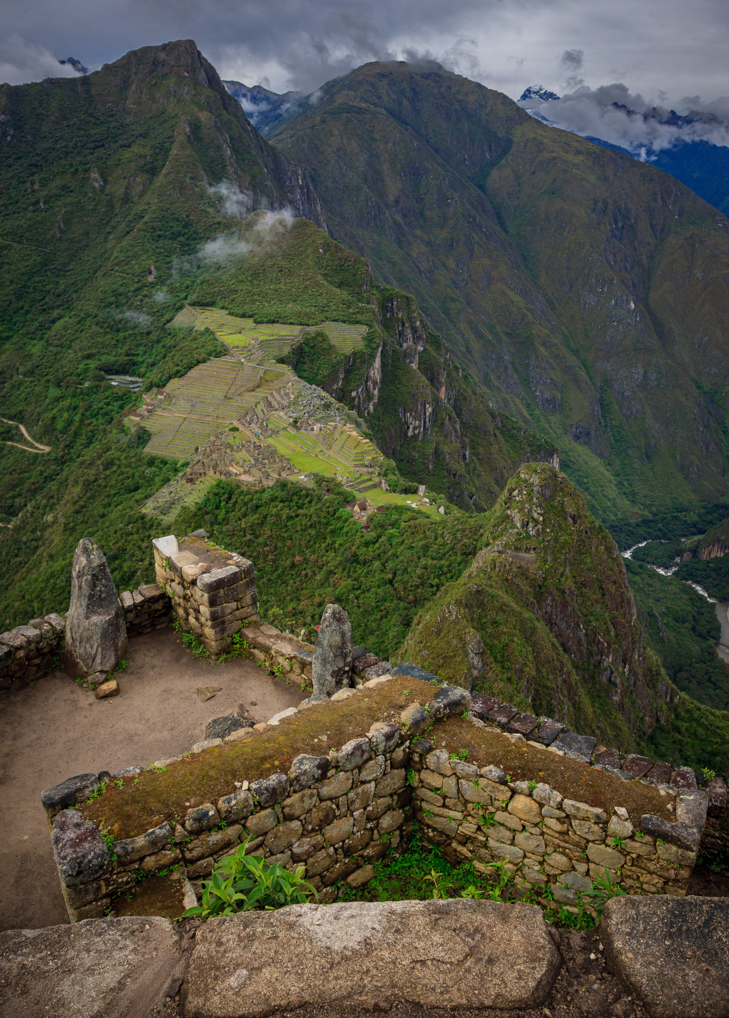 View back to Machu Picchu from Wayna Picchu