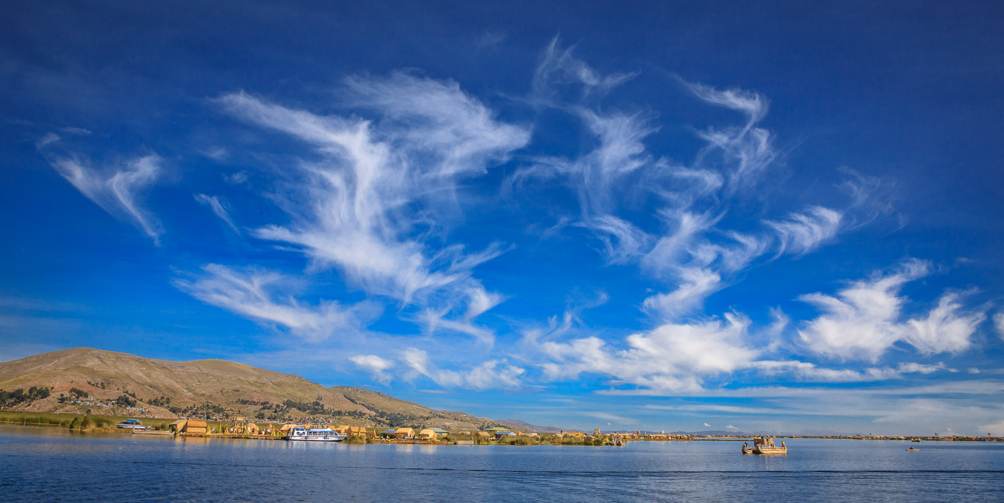 Clouds on Lake Titicaca