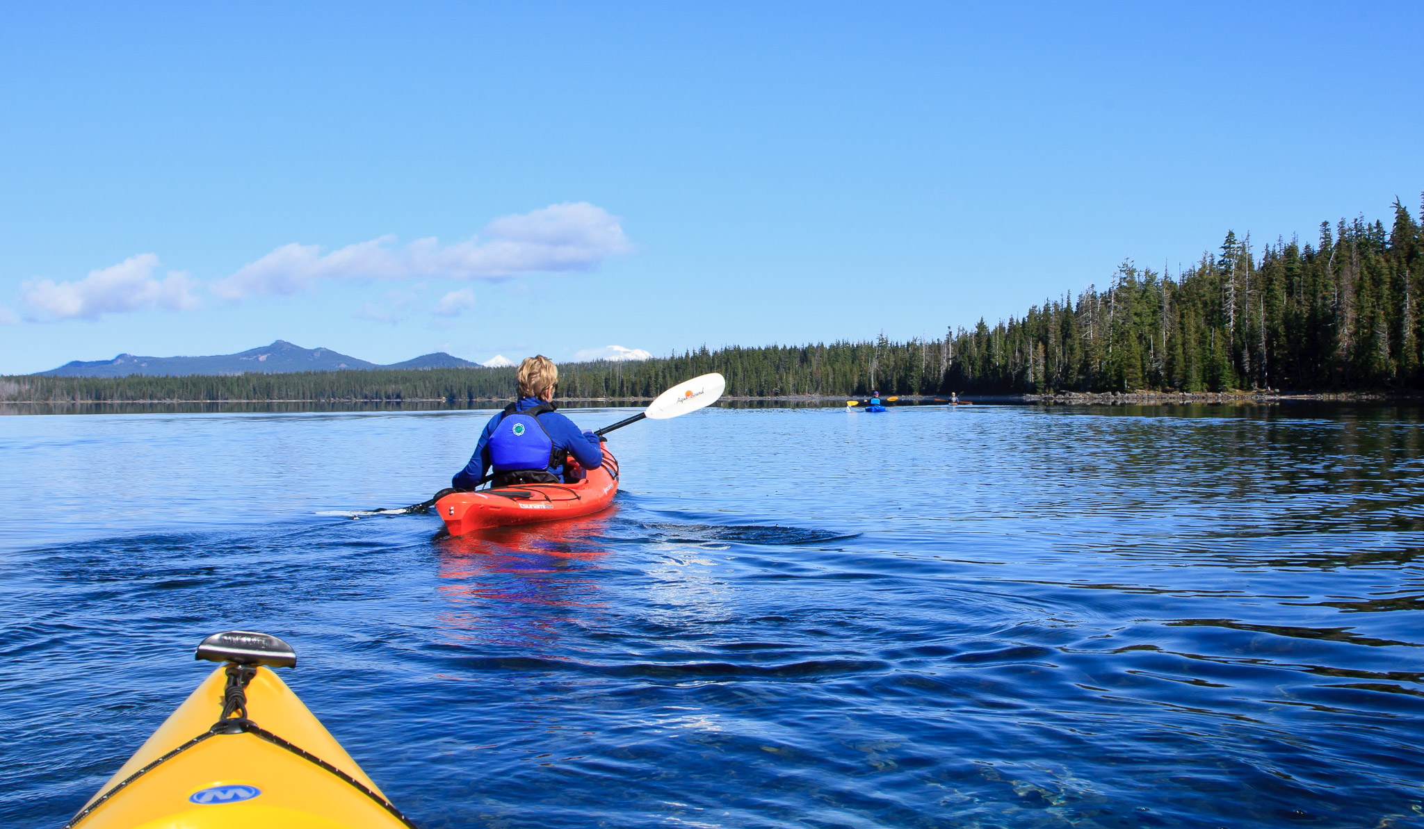 Kayaking on Waldo Lake
