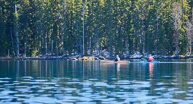 Kayaking on Waldo Lake