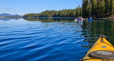 Kayaking on Waldo Lake