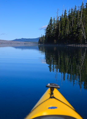 Kayaking on Waldo Lake