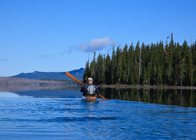 Kayaking on Waldo Lake