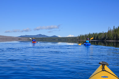Kayaking on Waldo Lake