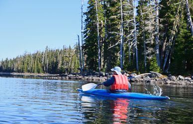 Kayaking on Waldo Lake