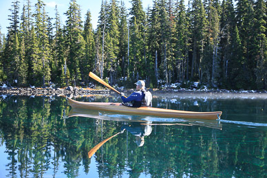 Kayaking on Waldo Lake