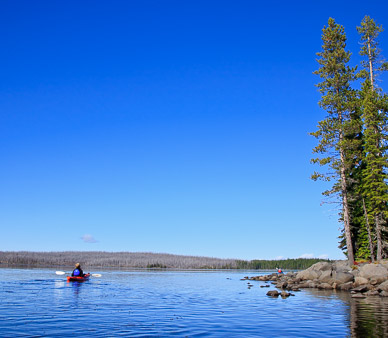 Kayaking on Waldo Lake