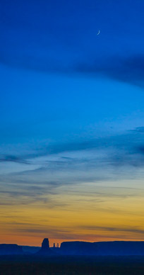 Monument Valley at twilight from U.S. Highway 163
