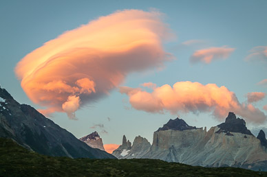 Last light on Los Cuernos