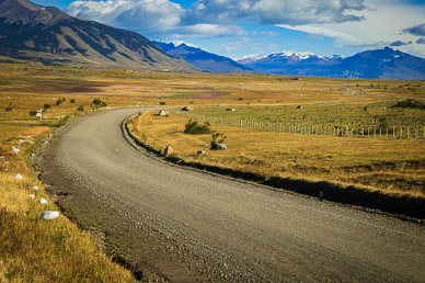 Road to Perito Moreno Glacier