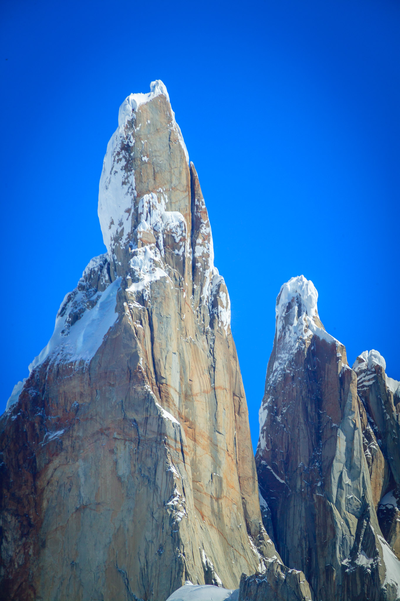 Cerro Torre (snow/ice mushroom top cap is 200' high!)
