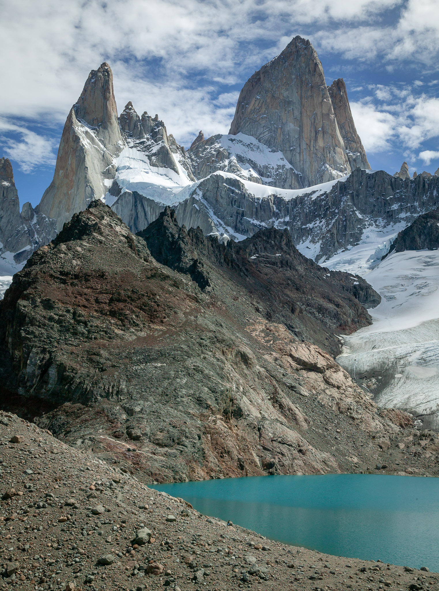 Laguna de los Tres with Fitz Roy & Cerro Poincenot in background