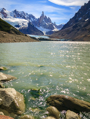 Cerro Torre behind Laguna Torre