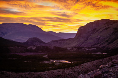 Sun rising to the east, clouds on their way