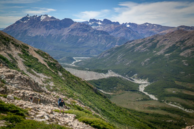 Climbing up to Laguna de los Tres