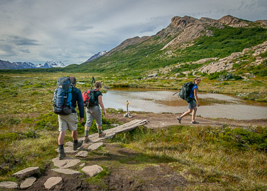 On our way to camp at Lago Capri