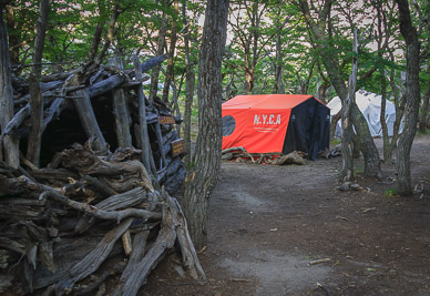 Outfitter NYCA's camp, Lago Capri