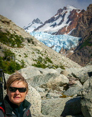 Martha & Glaciar Piedra Blancas in background