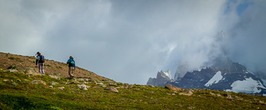 Wanda & Alex on way up to Loma del Pliegue Tumbado