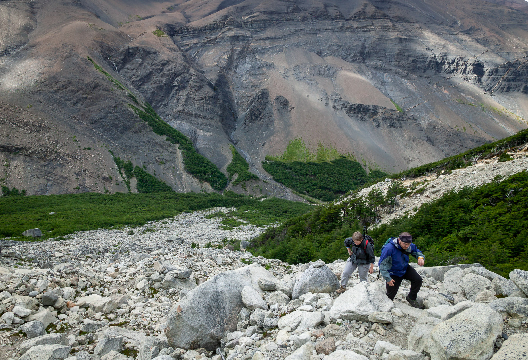 Hiking up to Torres del Paine