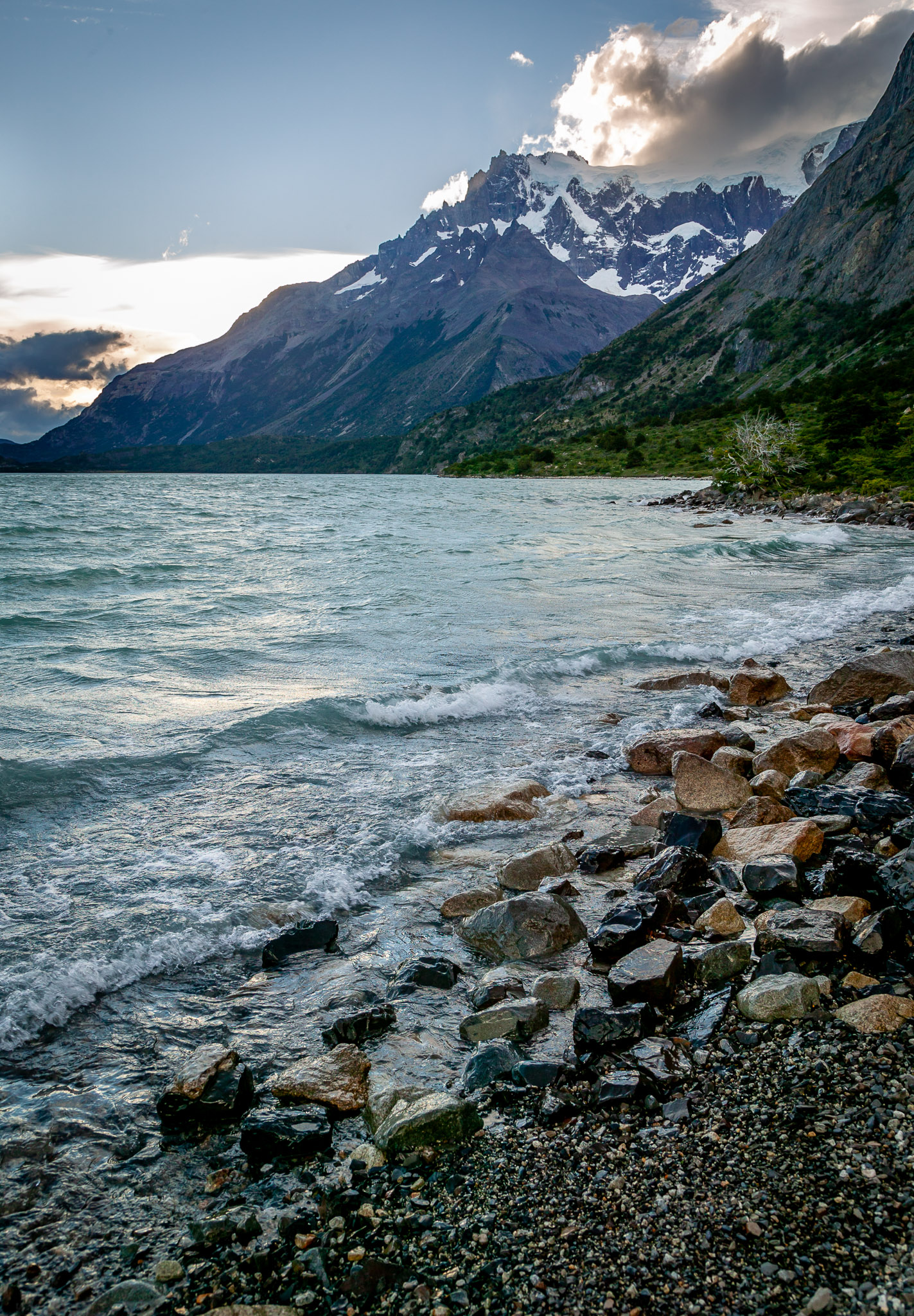 Evening light on Lago Nordenskjold & Cerro Paine Grande