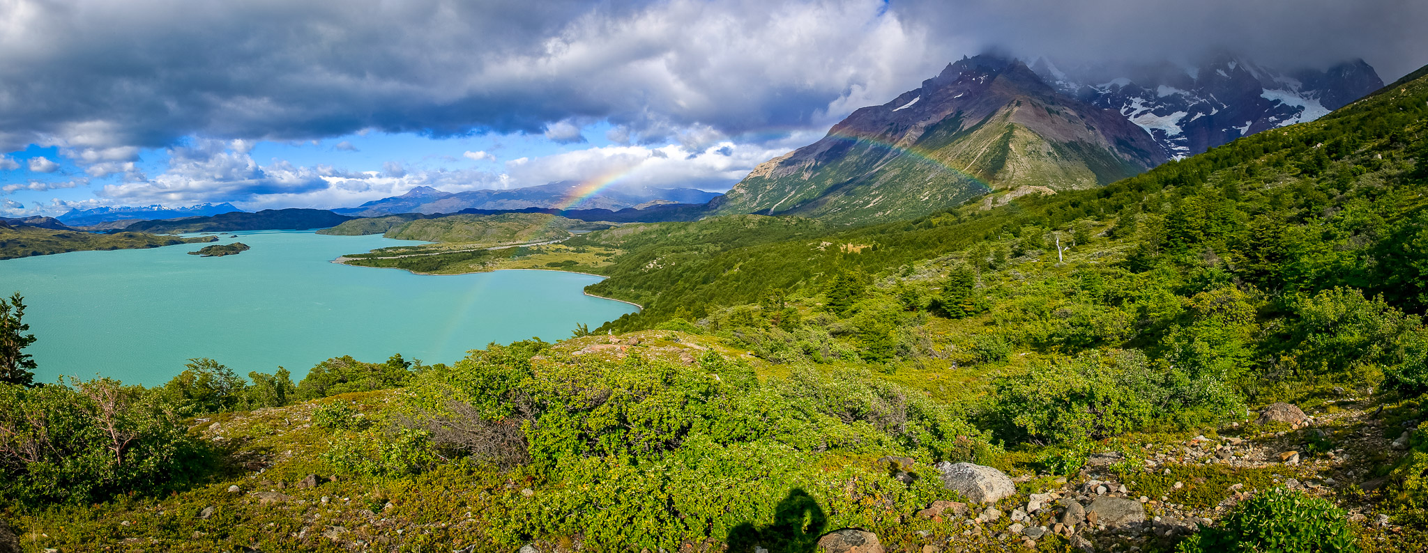 Rainbow over Lago Nordenskjöld, Torres del Paine