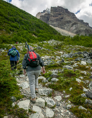 Hiking up to Torres del Paine