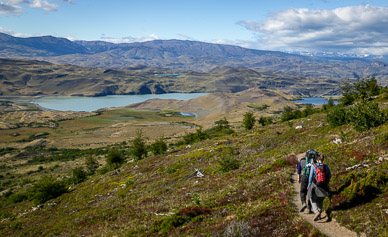 Hiking out of Valle Ascencio