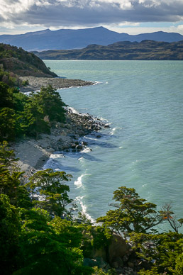 Lago Nordenskjold shoreline