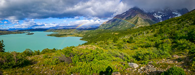 Rainbow over Lago Nordenskjöld, Torres del Paine