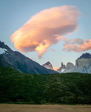 Last light on Los Cuernos