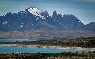 Torres del Paine from across Lago Nordenskjold
