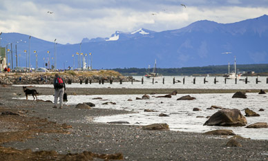 Walking on the sound, Puerto Natales