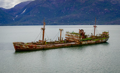 Shipwreck near Puerto Eden, now a bird refuge