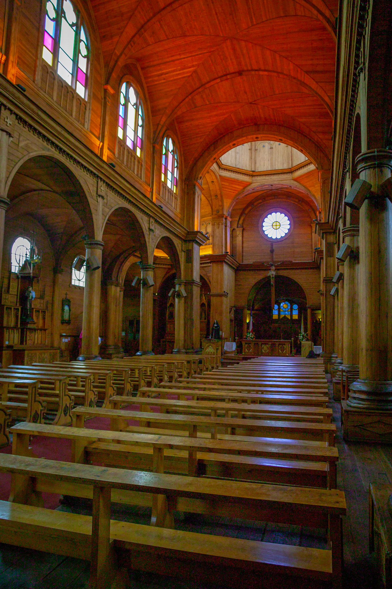 Wooden Iglesia San Francisco de Castro church in Castro