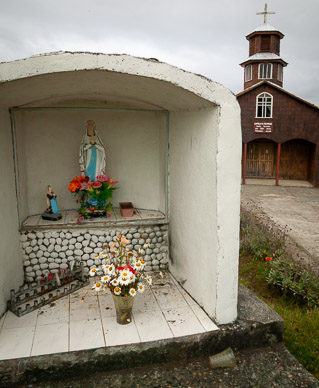 Wooden church shrine