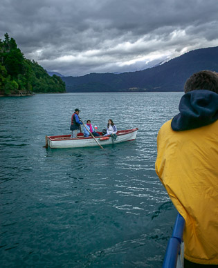 Ferry is also local taxi for Todos los Santos residents