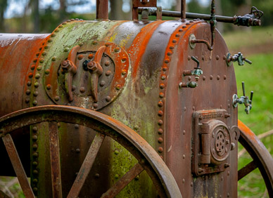 Antique farm equipment near Quianto, between Puerto Varas & Villarrica