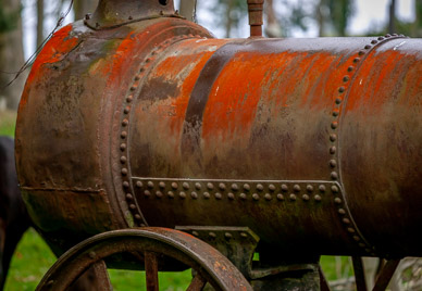 Antique farm equipment near Quianto, between Puerto Varas & Villarrica
