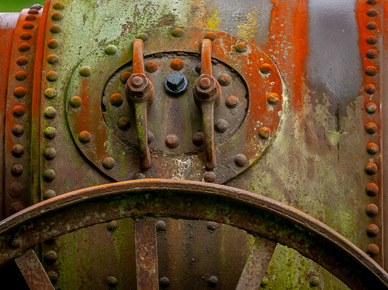 Antique farm equipment near Quianto, between Puerto Varas & Villarrica