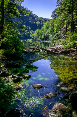 First lake, Lago Chico, in Parque Nacional Huerquehue