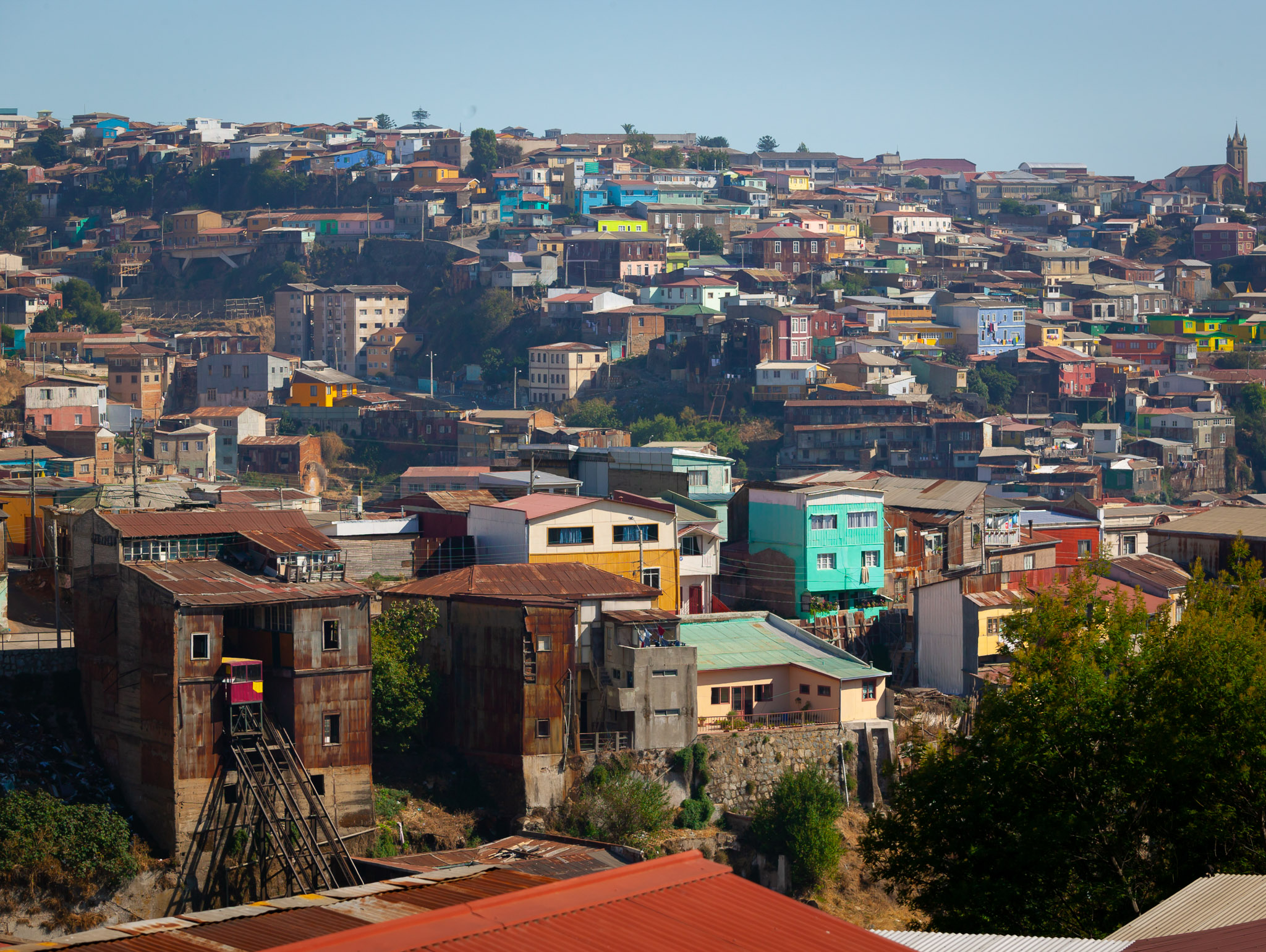 One of about 12 Valparaiso "ascensors" – where too steep for streets or stairs