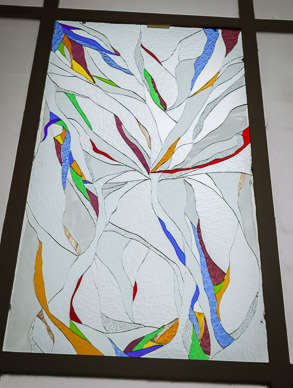 Hotel stained glass by Patricia Rubio Lacalle, Valparaiso