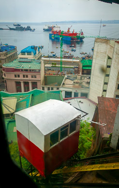 One of about 12 Valparaiso "ascensors" – where too steep for streets or stairs
