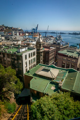 One of about 12 Valparaiso "ascensors" – where too steep for streets or stairs