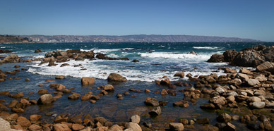 Valparaiso in distance, from Vina del Mar