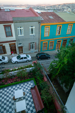View from our hotel, Casa Thomas Somerscales, Valparaiso