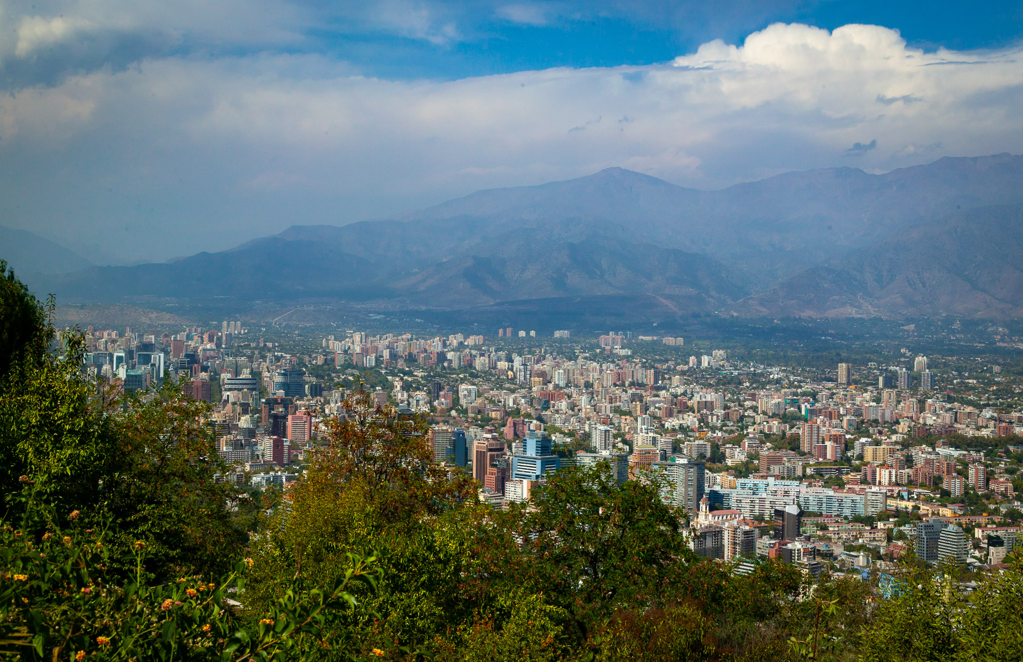 View from Cerro San Cristobal, Santiago